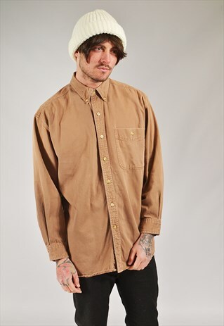VINTAGE LEE DENIM SHIRT LIGHT BROWN
