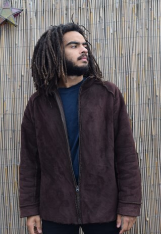 VINTAGE FLEECE SUEDE COAT