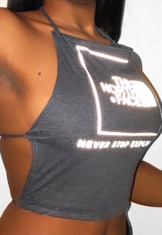 REWORKED NORTH FACE CROP TOP