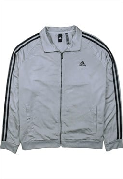 Vintage 90's Adidas Sweatshirt Sportswear Full Zip Up Grey