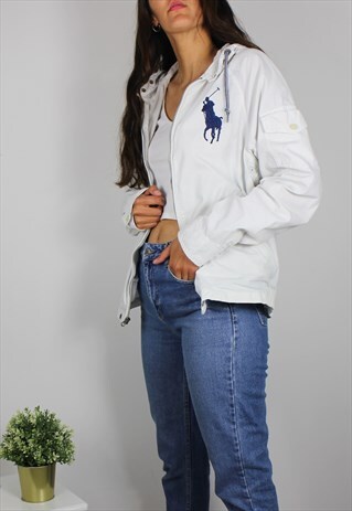 VINTAGE POLO RALPH LAUREN JACKET W LOGO FRONT & BACK