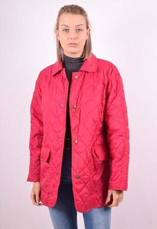 CERRUTI 1881 WOMENS VINTAGE QUILTED JACKET LARGE PINK 90S