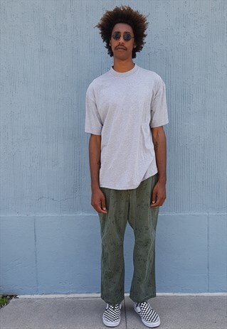 90S MINIMALIST SKATER SPORTSWEAR GREY SHORT SLEEVE TEE