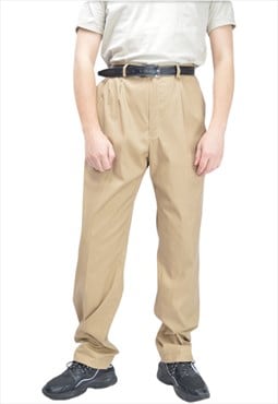 Vintage brown classic 80's cotton trousers {1215}
