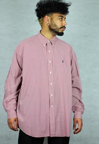 VINTAGE RALPH LAUREN RED CHECK BLAKE SHIRT