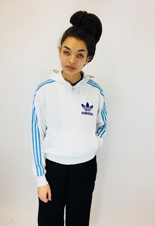VINTAGE ADIDAS ORIGINALS TREFOIL WHITE SUNMMER JACKET
