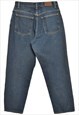 VINTAGE ZIP FRONT DARK WASH TAPERED JEANS - W32