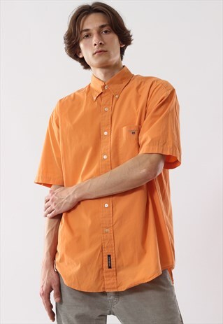 VINTAGE GANT 90S ORANGE SHORT SLEEVE