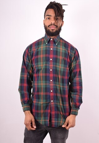 RALPH LAUREN MENS VINTAGE SHIRT SMALL MULTI CHECK 90S