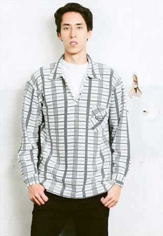 VINTAGE 90S ZIP COLLAR SHIRT