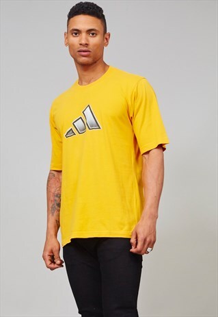 VINTAGE 1990S OVERSIZED ADIDAS YELLOW T-SHIRT