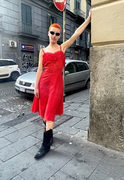 Silky 70s vintage sheer polka dot dress