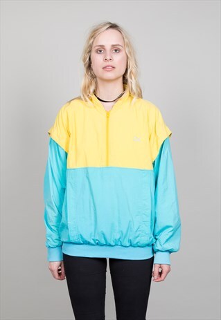 VINTAGE PUMA 80'S OVERSIZED MULTI COLOURED VINTAGE ANORAK