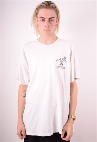 MENS VINTAGE T-SHIRT TOP XL WHITE 90S