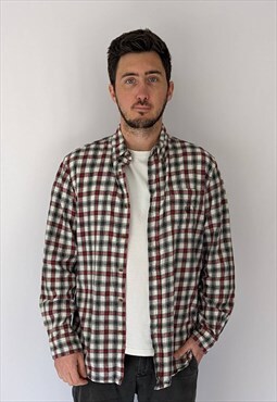 Vintage Red and White Chaps Flannel Shirt