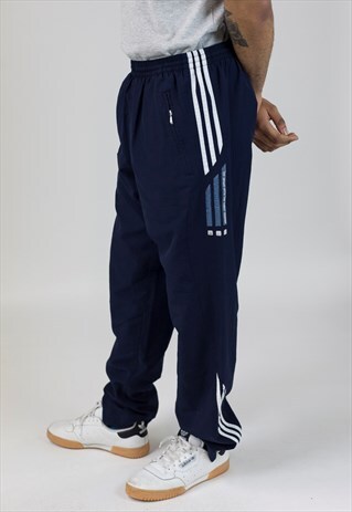 VINTAGE ADIDAS NAVY TRACKSUIT BOTTOMS