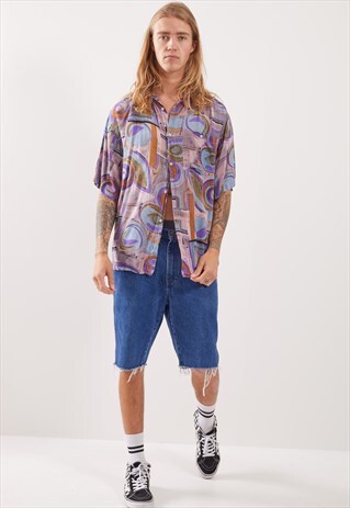 VINTAGE PATTERNED FESTIVAL SHORT SLEEVE SHIRT