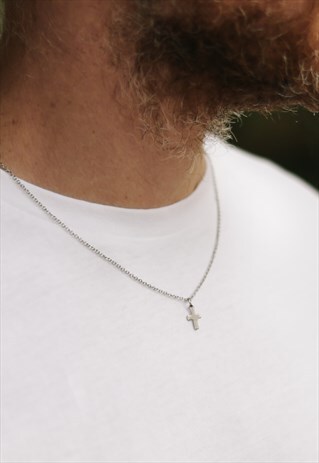 CROSS CHAIN NECKLACE FOR MEN STAINLESS STEEL GIFT FOR HIM