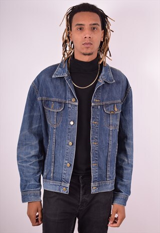 LEE MENS VINTAGE DENIM JACKET XXL BLUE 90S