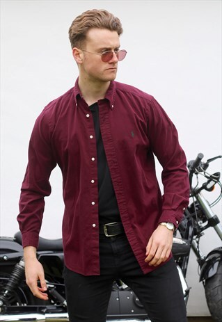 RALPH LAUREN BLAKE USA RED WINE VINTAGE SHIRT