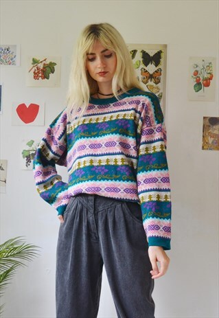 Vintage colourful knit jumper sweater | Betty Berry | ASOS Marketplace