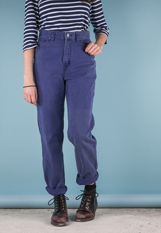 VINTAGE FADED GLORY MOM JEANS DARK BLUE