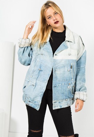 VINTAGE 80S CLASSIC LEE BASIC DENIM JACKET / S1534