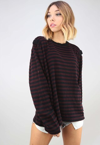 VINTAGE OVERSIZED BURBERRY STRIPE JUMPER