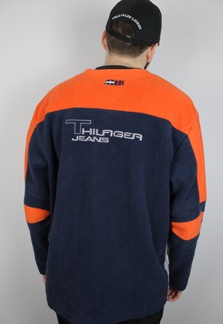 VINTAGE TOMMY HILFIGER JEANS FLEECE SIZE LARGE