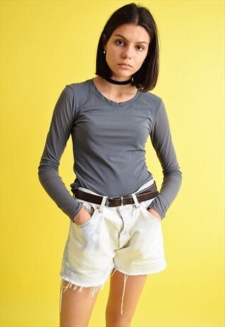 90'S RETRO KITSCH GRUNGE SHEER MESH TOP