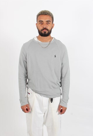 VINTAGE POLO RALPH LAUREN SWEATSHIRT BLUE