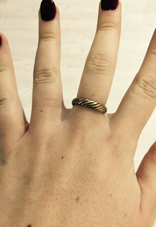 TRIPLE METAL RING GOLD