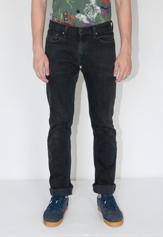 VINTAGE RETRO BLACK 514 FIT LEVI'S JEANS DENIM W32 L34