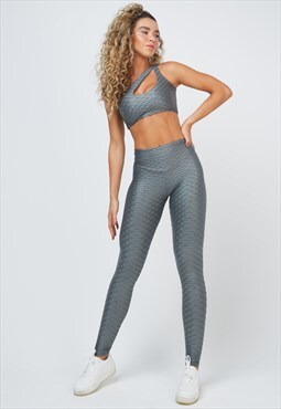 Grey Premium long leggings with high waist Sugar Couture