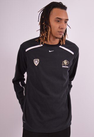 NIKE MENS VINTAGE FLEECE JUMPER LARGE BLACK 90S
