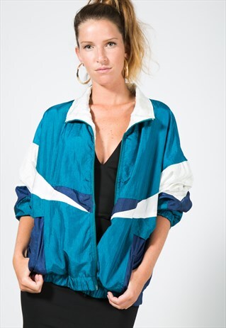 VINTAGE 80'S USA SHELL SPORT JACKET / S1386