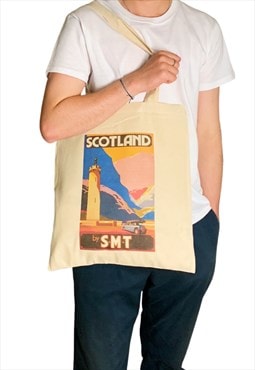 Scotland Travel Poster Vintage Art Tote Bag Scottish Art Bag