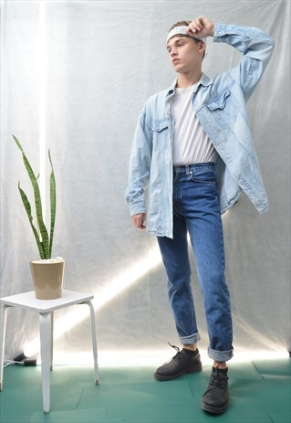 VINTAGE DENIM KNITTED SHIRT