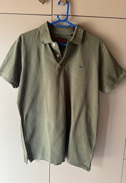 Vintage Khaki Green Polo Shirt. Size M