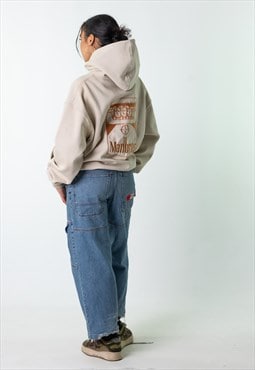Blue Denim 90s Baggy Hip Hop Rifle Cargo Skater Pants