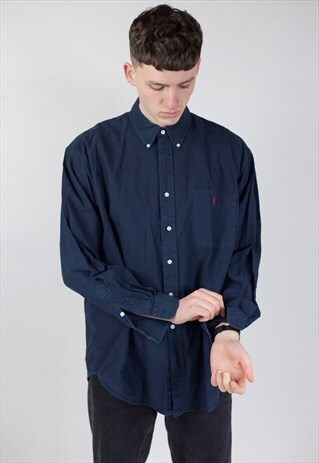 VINTAGE RALPH LAUREN NAVY SHIRT