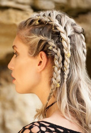 HAIR RINGS, GOLD HAIR RINGS, FESTIVAL HAIR, BOHO HAIR