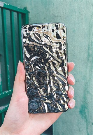 3D TIN FOIL PHONE CASE - SILVER