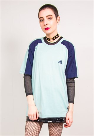 ADIDAS VINTAGE 90'S LIGHT BLUE SHORT SLEEVE T-SHIRT