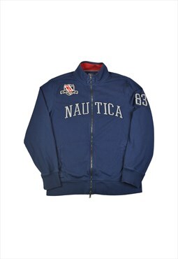 Vintage Nautica Jacket Sweatshirt Blue Large