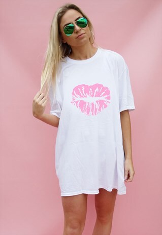PINK KISS OVERSIZE TEE