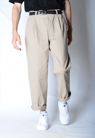 VINTAGE 90S BEIGE CHINOS PANTS