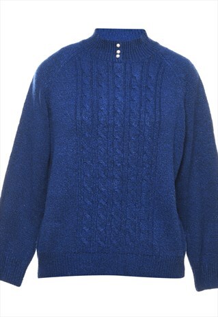 VINTAGE BEYOND RETRO BLUE JUMPER - M