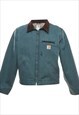 Vintage Carhartt Teal Contrast Collar Workwear Jacket - M