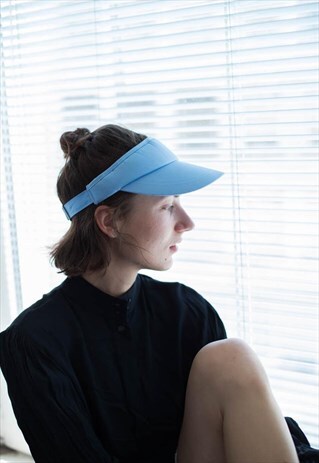 VINTAGE 90'S BLUE VISOR SUN HAT
